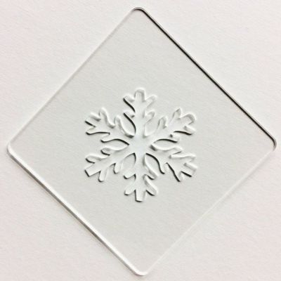 【atta】カフェアートステンシル　雪の結晶 1　LAS-0012