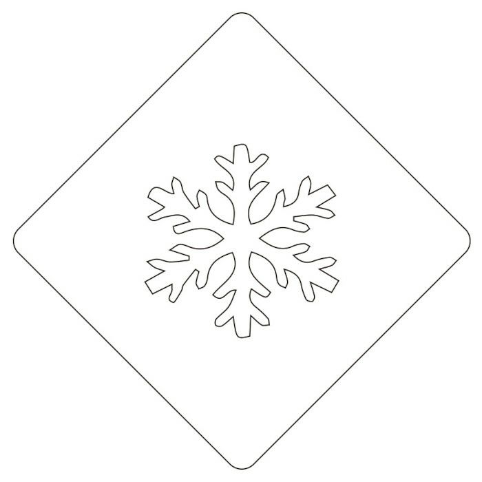 【atta】カフェアートステンシル　雪の結晶 1　LAS-0012