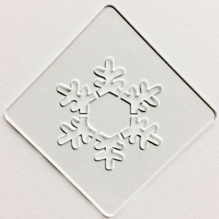 【atta】カフェアートステンシル　雪の結晶 2　LAS-0013