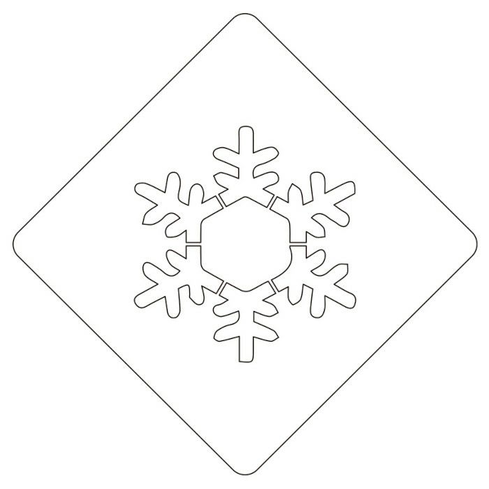 【atta】カフェアートステンシル　雪の結晶 2　LAS-0013