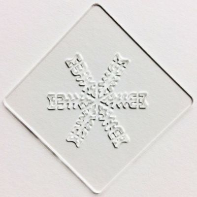 【atta】カフェアートステンシル　雪の結晶 3　LAS-0014