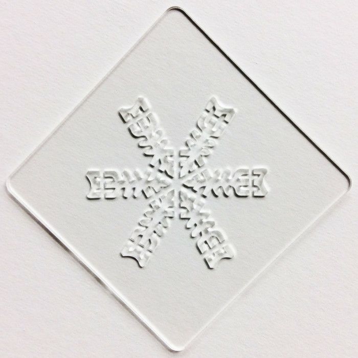 【atta】カフェアートステンシル　雪の結晶 3　LAS-0014