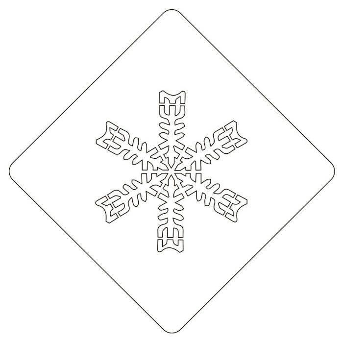 【atta】カフェアートステンシル　雪の結晶 3　LAS-0014