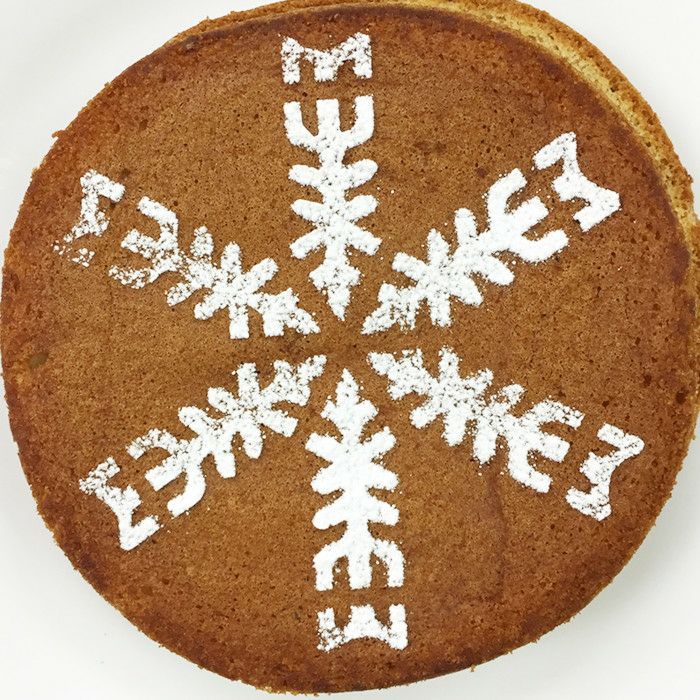 【atta】カフェアートステンシル　雪の結晶 3　LAS-0014