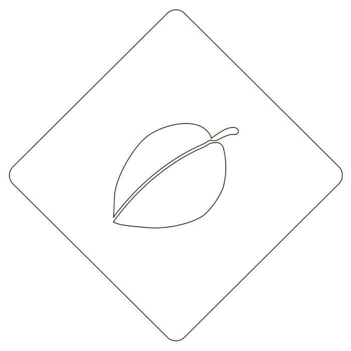 【atta】カフェアートステンシル　葉っぱ　LAS-0016