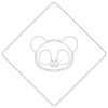 【atta】カフェアートステンシル　パンダ　LAS-0018