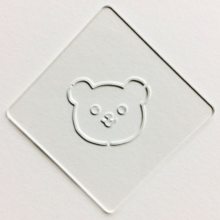 【atta】カフェアートステンシル　クマ　LAS-0019