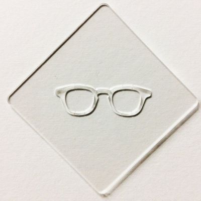 【atta】カフェアートステンシル　めがね　LAS-0020