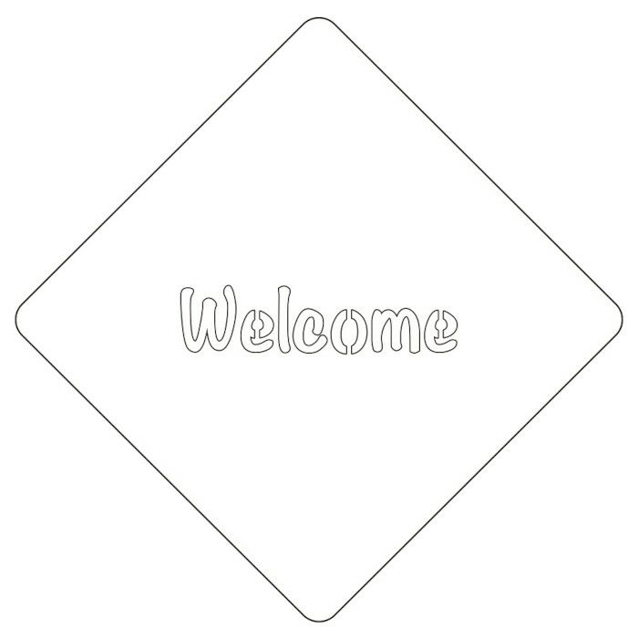 【atta】カフェアートステンシル　Welcome 1　LAS-0023