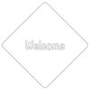 【atta】カフェアートステンシル　Welcome 1　LAS-0023