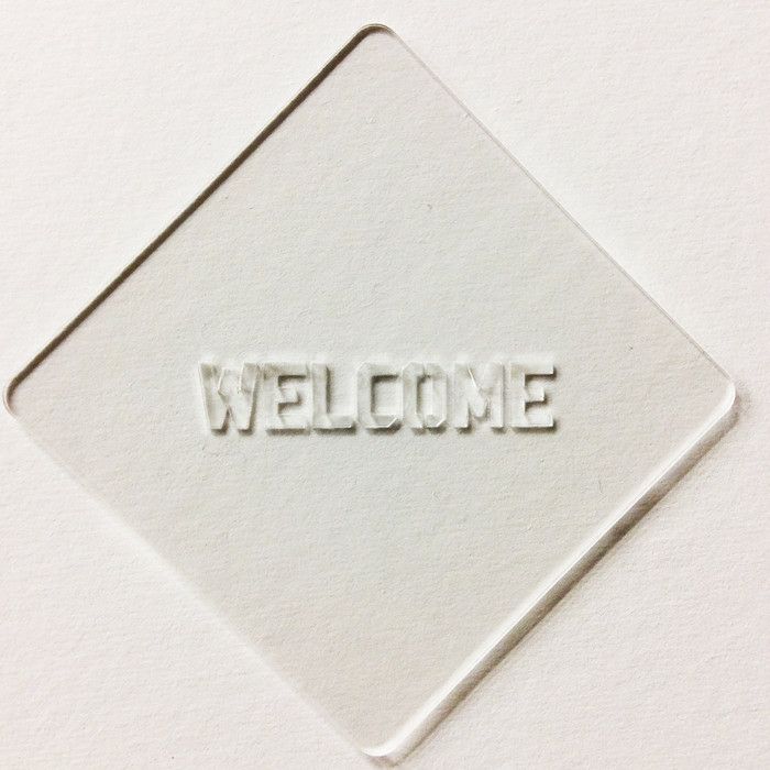 【atta】カフェアートステンシル　Welcome 2　LAS-0024