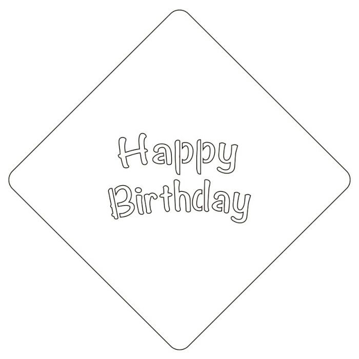 【atta】カフェアートステンシル　Happy Birthday 2　LAS-0028