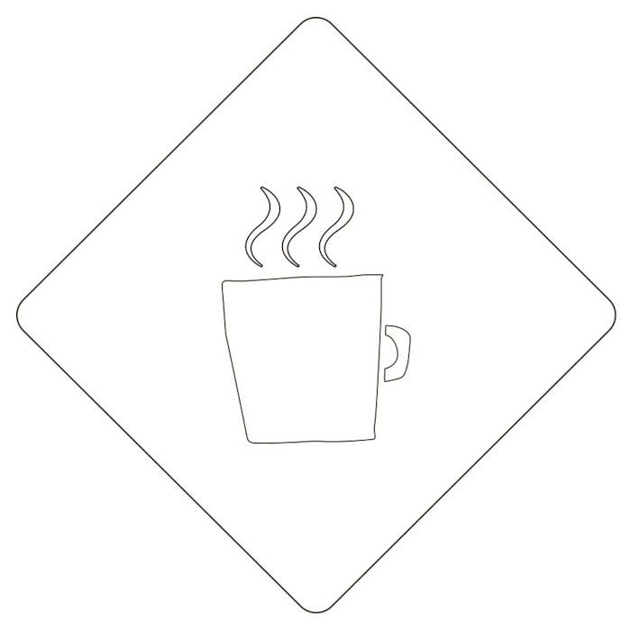 【atta】カフェアートステンシル　coffee　LAS-0031