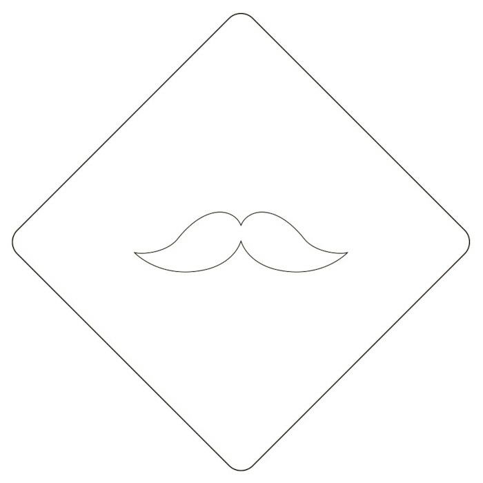 【atta】カフェアートステンシル　ひげ 　LAS-0032