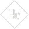 【atta】カフェアートステンシル　Hi !　LAS-0038