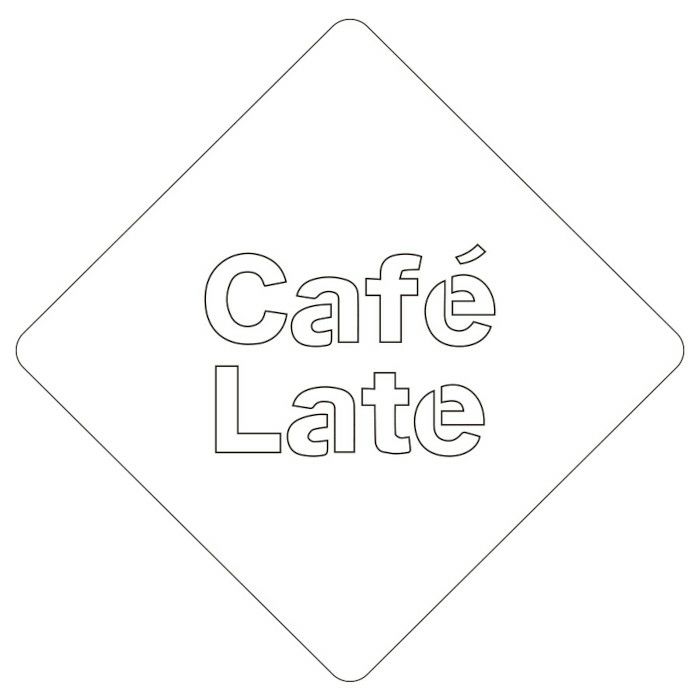 【atta】カフェアートステンシル　Cafe Late　LAS-0039
