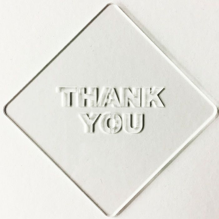 【atta】カフェアートステンシル　Thank you　LAS-0041