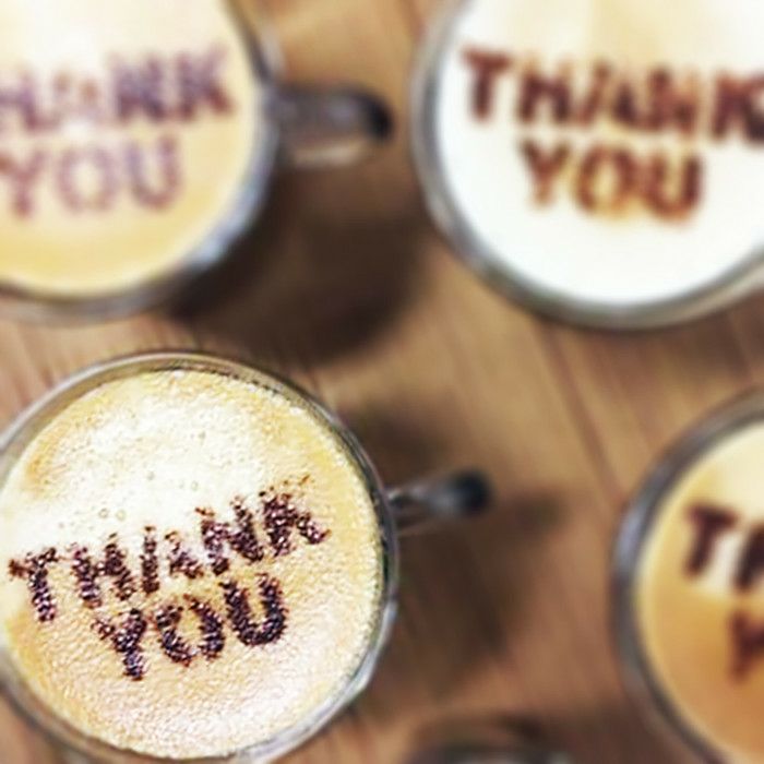 【atta】カフェアートステンシル　Thank you　LAS-0041