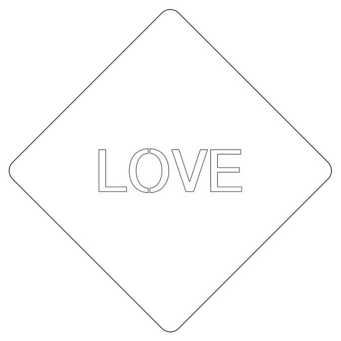 【atta】カフェアートステンシル　LOVE　LAS-0043
