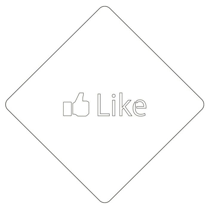 【atta】カフェアートステンシル　Like　LAS-0044