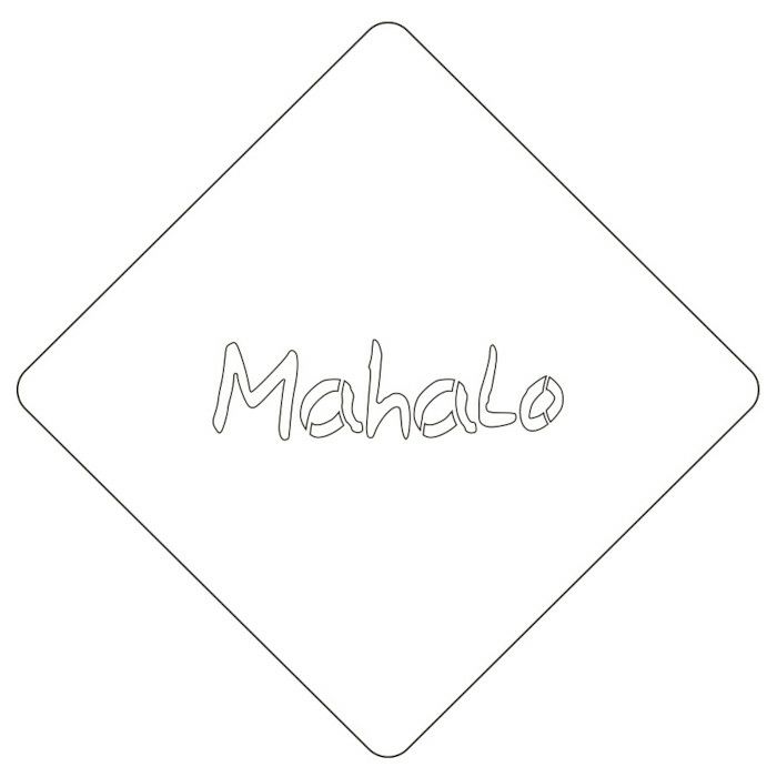 【atta】カフェアートステンシル　Mahalo　LAS-0045