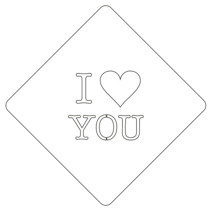 【atta】カフェアートステンシル　I LOVE YOU　LAS-0047