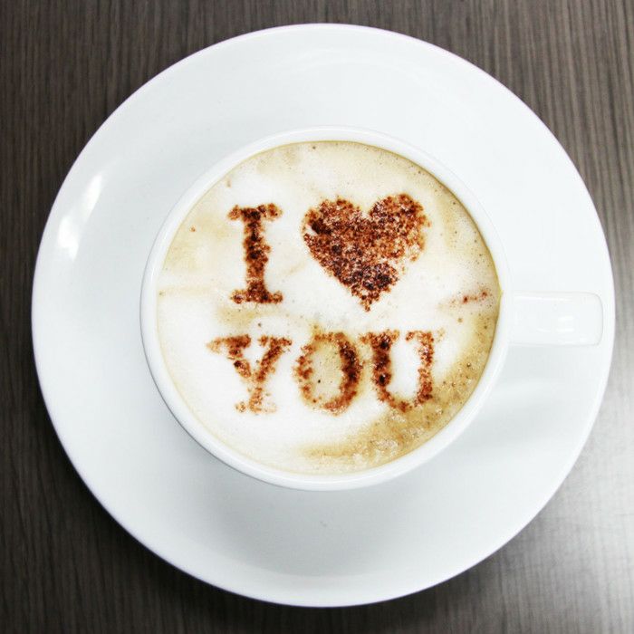 【atta】カフェアートステンシル　I LOVE YOU　LAS-0047