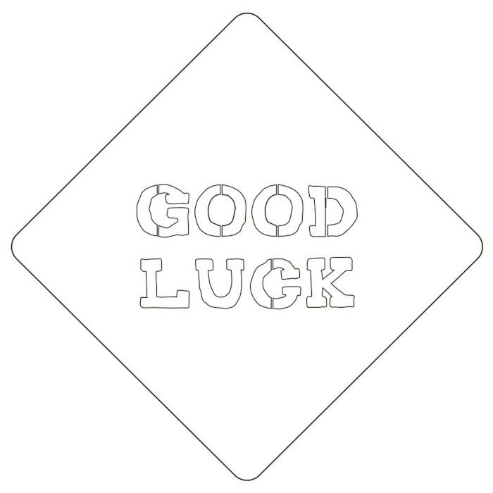 【atta】カフェアートステンシル　Good Luck　LAS-0048