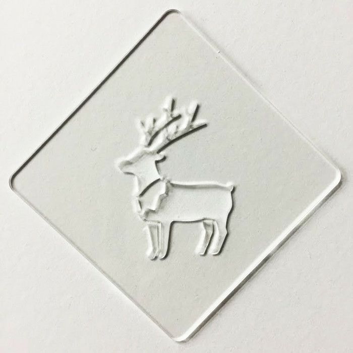 【atta】カフェアートステンシル　トナカイ　クリスマス　LAS-0050