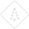 【atta】カフェアートステンシル　ツリー　クリスマス　LAS-0052