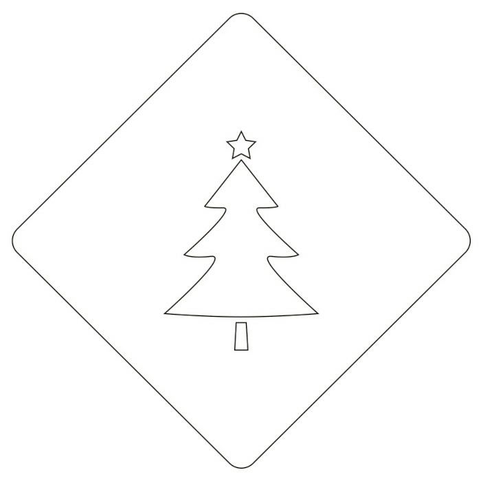 【atta】カフェアートステンシル　ツリー　クリスマス　LAS-0052