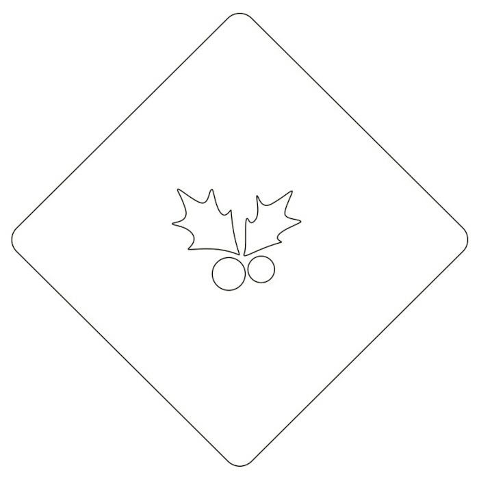 【atta】カフェアートステンシル　柊　クリスマス　LAS-0053