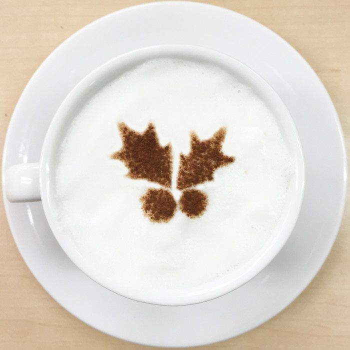 【atta】カフェアートステンシル　柊　クリスマス　LAS-0053