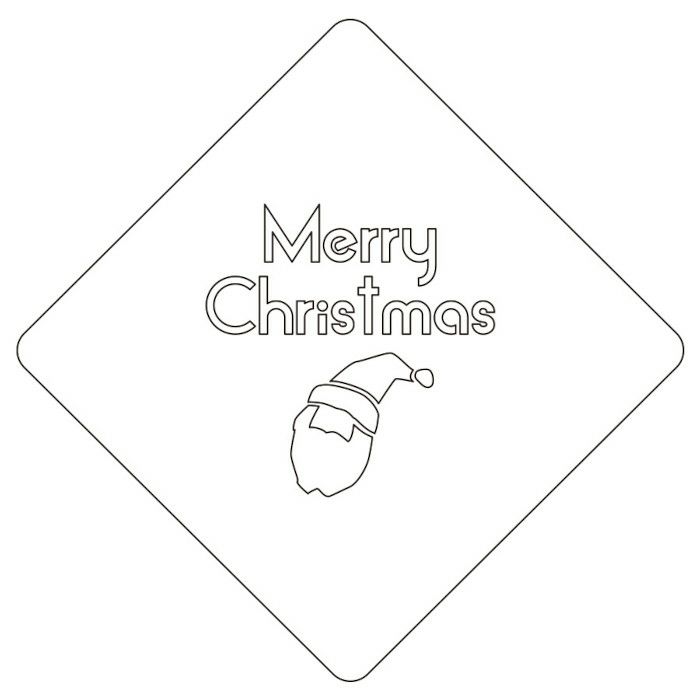 【atta】カフェアートステンシル　サンタクロース　クリスマス　LAS-0054