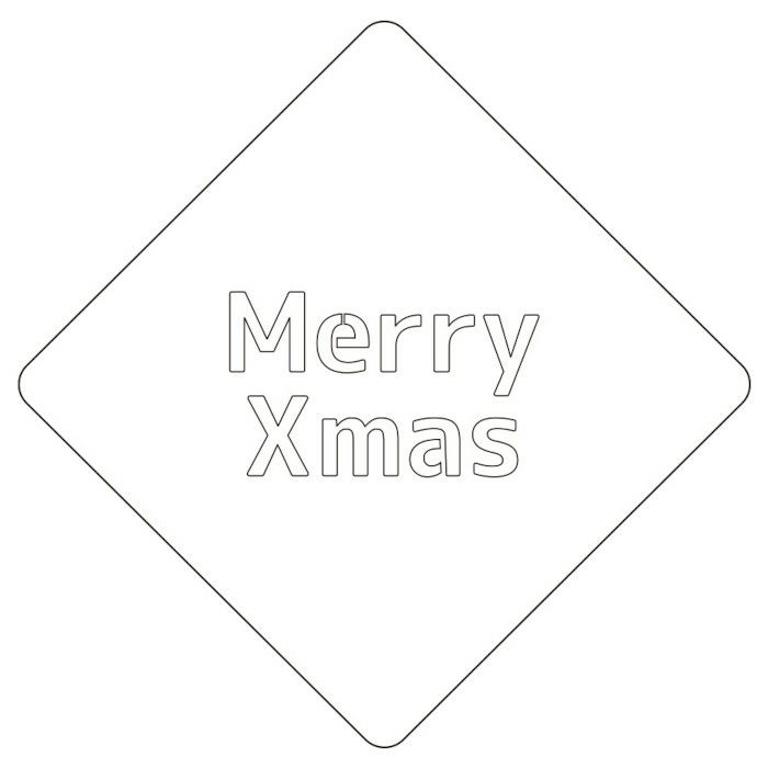 【atta】カフェアートステンシル　Merry Xmas　クリスマス　LAS-0055