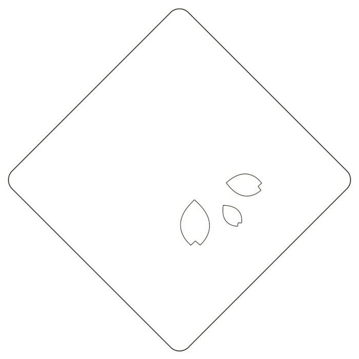 【atta】カフェアートステンシル　サクラ-花びら-　LAS-0065