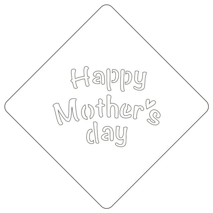 【atta】カフェアートステンシル　Happy Mother's day　LAS-0069