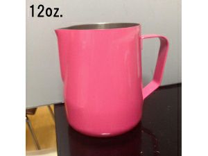 【販売終了】【ミルクピッチャー】RW 12oz. ピッチャー　外面のみ耐熱塗料焼付塗装 ピンク