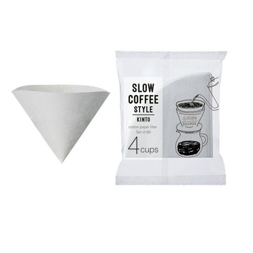 【KINTO/キントー】SCS-04-CP-60 コットンペーパーフィルター 4cups 60枚入