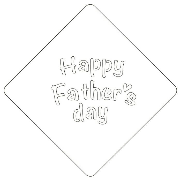 【atta】カフェアートステンシル　Happy Father’s day　LAS-0072