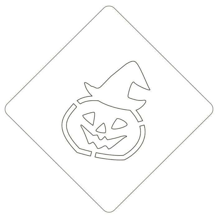 【atta】ハロウィンステンシル　帽子パンプ　カボチャ　カフェアートステンシル　LAS-0074