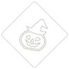 【atta】ハロウィンステンシル　帽子パンプ　カボチャ　カフェアートステンシル　LAS-0074
