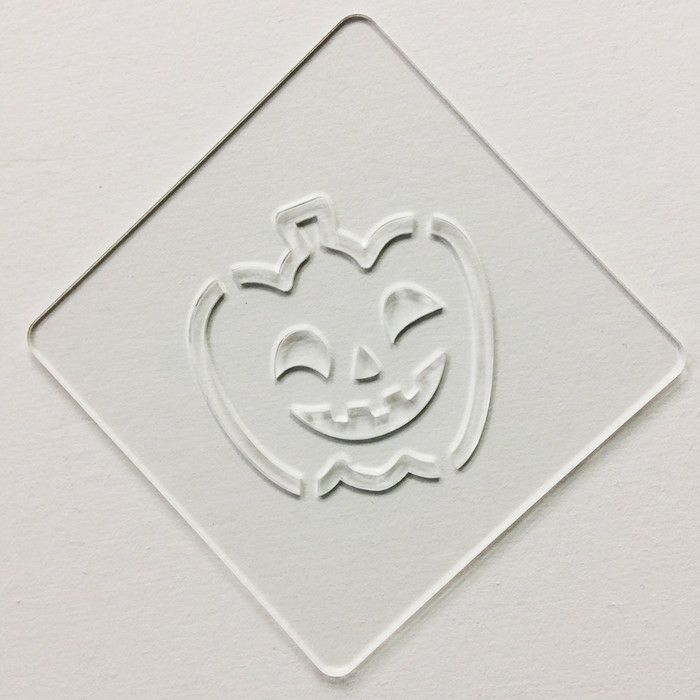 【atta】ハロウィンステンシル　スマイルパンプ　カボチャ　カフェアートステンシル　LAS-0076