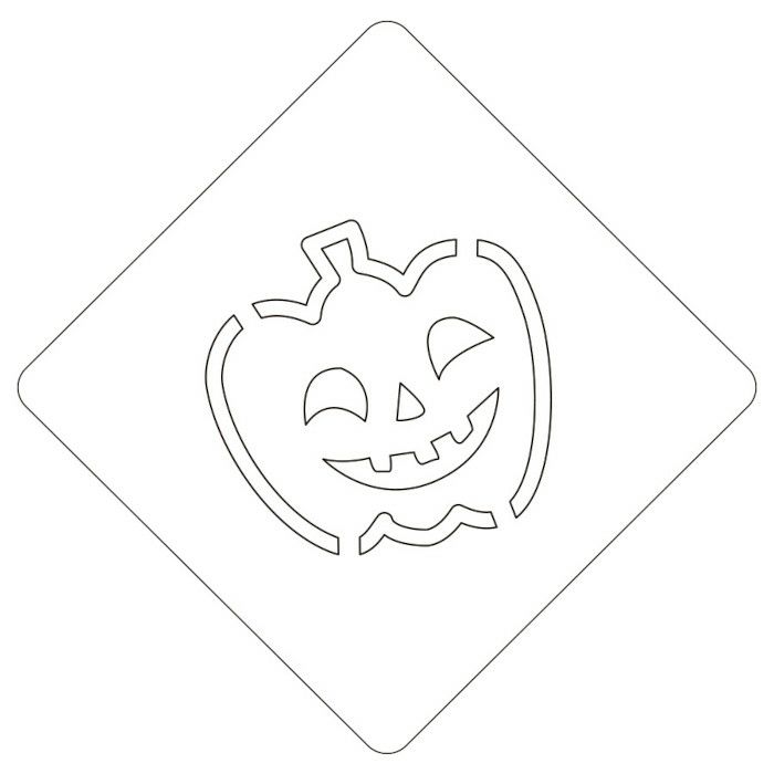 【atta】ハロウィンステンシル　スマイルパンプ　カボチャ　カフェアートステンシル　LAS-0076