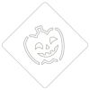 【atta】ハロウィンステンシル　スマイルパンプ　カボチャ　カフェアートステンシル　LAS-0076