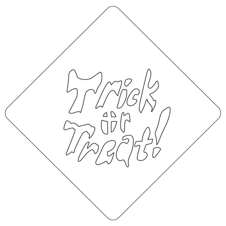 【atta】ハロウィンステンシル　Trick or Treat　カフェアートステンシル　LAS-0078