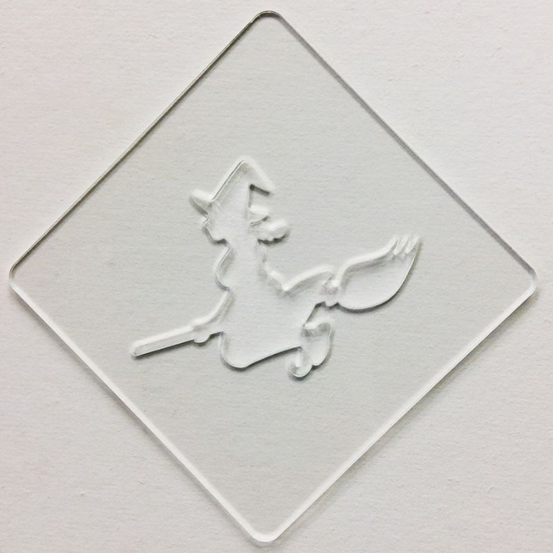 【atta】ハロウィンステンシル　魔女　カフェアートステンシル　LAS-0082