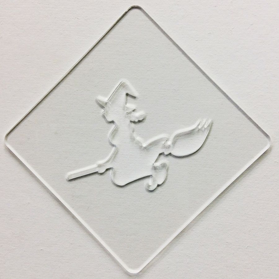 【atta】ハロウィンステンシル　魔女　カフェアートステンシル　LAS-0082