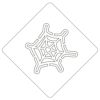 【atta】ハロウィンステンシル　クモの巣A　カフェアートステンシル　LAS-0084