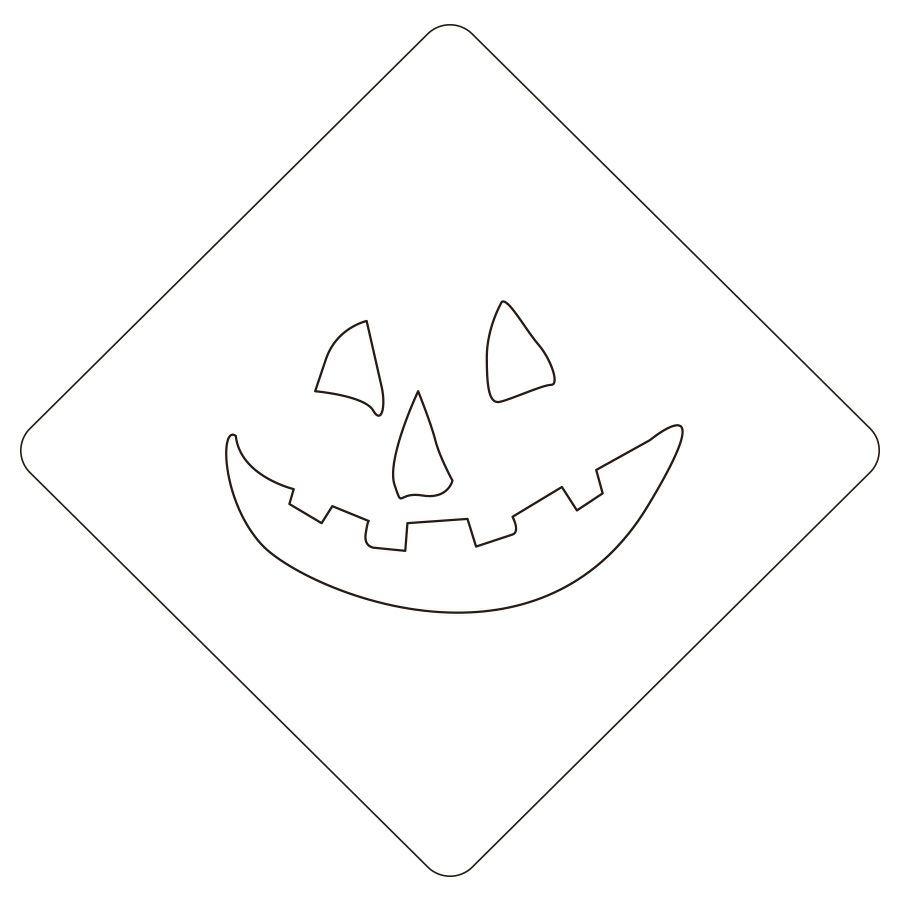 【atta】ハロウィンステンシル　パンプフェイス1　カフェアートステンシル　LAS-0086
